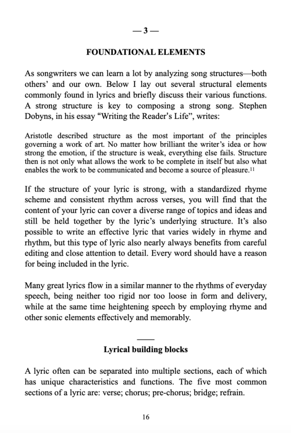 The Songwriter's Way: A Lyric Writing Handbook (e-Book) - Image 5