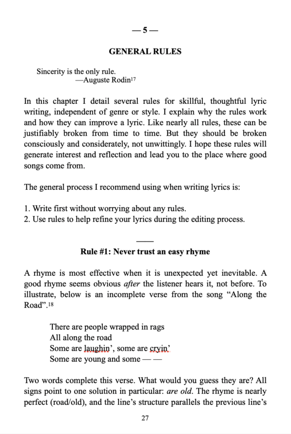 The Songwriter's Way: A Lyric Writing Handbook (e-Book) - Image 6